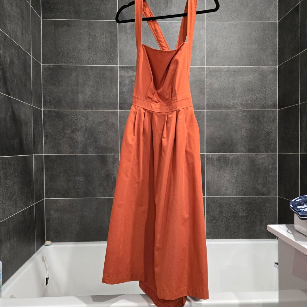 Women's Backless Strappy Maxi Dress in Terracotta - Picture 7 of 9